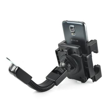 Phone Holder Motorcycle - Holder Motor Baut Spion untuk Gadget Smartphone GPS PDA MP4 - Hitam