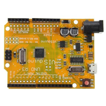 Upgrade Yellow UNO R3 ATmega328P CH340G Mini USB Nano V3.0 Board Pad for Arduino (Yellow)