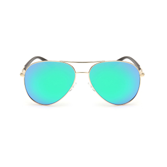 Men Sunglasses Polarized Mirror Shield Sun Glasses GreenBlue Color Brand Design (Intl)