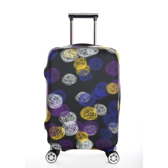 FLORA Stretchable Elasticy 18-20 inch Waterproof Stretchable Suitcase Luggage Cover to Travel-Colorful circle