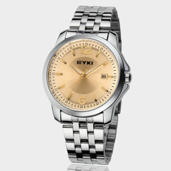 New Arrival EYKI Quartz Watch Men Waterproof Wristwatch Stainless Steel Calendar Watches