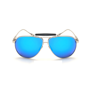 Sunglasses Men Mirror Aviatorr Sun Glasses Blue Color Brand Design