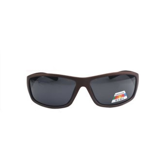 JINQIANGUI Men's Eyewear Sunglasses Men Polarized Rectangle Sun Glasses Brown Color Brand Design - intl