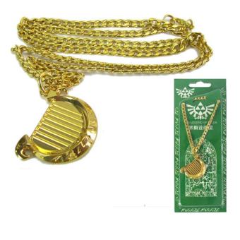 360DSC The Legend of Zelda Golden Harp Pendant Cosplay Costume Necklace for Both Women Men NL076 - intl