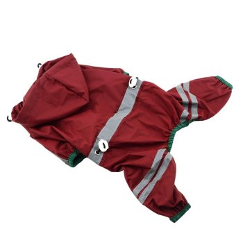 Bang Puppy Rain Coat Clothes Pet Dog Raincoat JacketMonolayerwaterproof Clothing Scarlet XS - intl