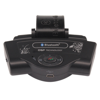 LaCarla Portable Handsfree Steering Wheel Bluetooth Phone Car Kit BT8109B - Hitam