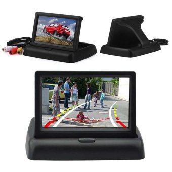 Foldaway TFT LCD HD Car Video Player 4.3 Inch Digital Panel Color Video Screen - intl