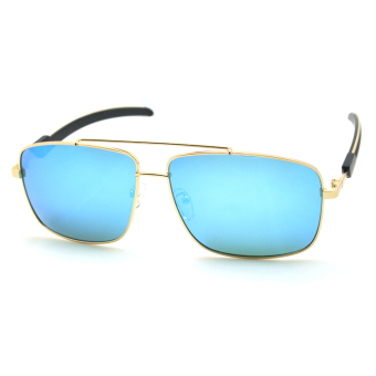 CHASING Retro sunglasses metal frame polarized lens glasses women men CS110728P(blue) - Intl