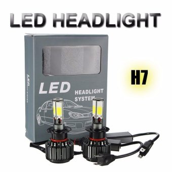 1 Pair H7 110W 11000LM COB LED Headlight Conversion Kit Hi/Lo Beam Bulbs Xenon White 6000K - intl