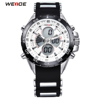 [100% Genuine]Famous Brand WEIDE Sport Watch 3ATM Digital Waterproof Silicone Strap Men Quartz Fashion Men's Casual Wristwatch - intl