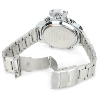 WEIDE WH1008-1 Fashion Man's Analog + Digital Quartz Wrist Watch - White + Silver (1 x SR626) (Intl)