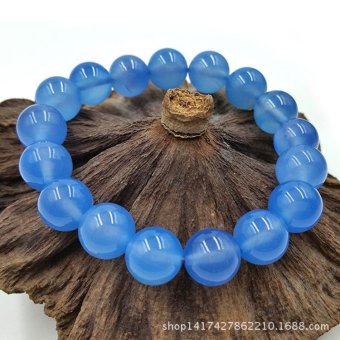 2pcs*The East China Sea Blue Chalcedony wholesale natural crystal bracelet bracelet and a single ring can be mixed batch on behalf of - intl