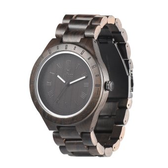 UWOOD gaya trendi merek laki-laki bercahaya Analog jam kuarsa berkualitas tinggi kayu bisnis jam tangan - International