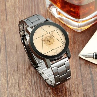 CE set of two genuine brand steel men's watches couple watches women models personalized fashion electronic watches couple watches fashion single product watch selling single product round dial black strap white dial - intl