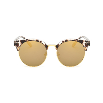 Women Sunglasses Polarized Mirror Cat Eye Sun Glasses Gold Color Brand Design