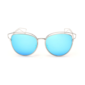 Hiking Sunglasses Men Mirror Sun Glasses Blue Color Brand Design (Intl)