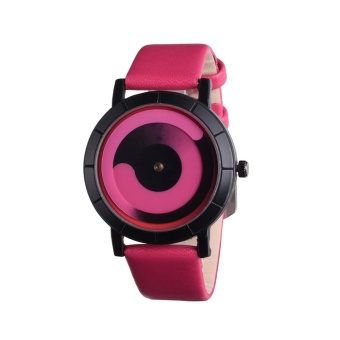 Fashion Simple And Creative Trends Couple Lovers Black Strap Watch - intl