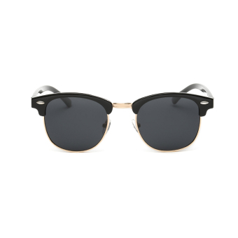 Men Sunglasses Polarized Mirror Square Sun Glasses Black Color Brand Design