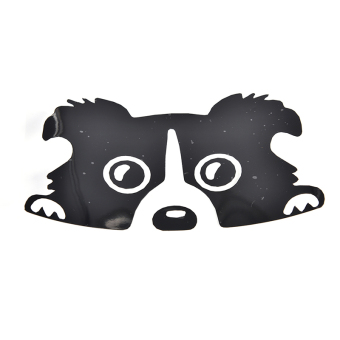 Anjing Collie batas dekorasi stiker mobil Motor aksesoris anjing lucu stiker hitam - International