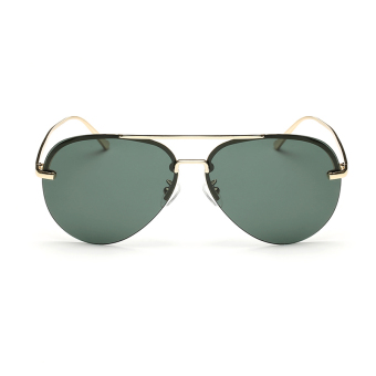Men Sunglasses Polarized Mirror Sun Glasses GreenGold Color Brand Design (Intl)