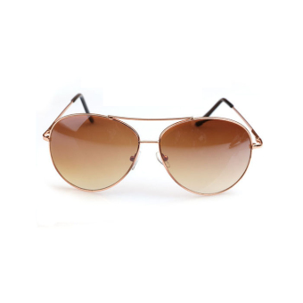 Women's Eyewear Sunglasses Women Aviator Sun Glasses Brown Color Brand Design (Intl)