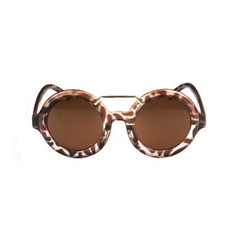 Sunglasses Women Round Sun Glasses Brown Color Brand Design