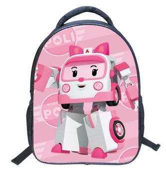 2016 anak Mini tas sekolah untuk laki-laki dan perempuan 3D kartun Robocar Poli tas sekolah TK tas anak bayi Mochila Infantil - International
