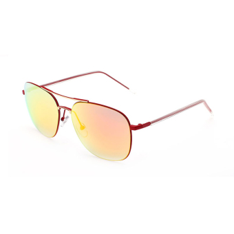 Sunglasses Women Mirror Oval Sun Glasses OrangeRed Color Brand Design