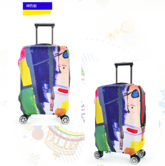 FLORA Stretchable Elasticy 26-28 inch Waterproof Suitcase Luggage Protective Cover- palette Desgin - intl