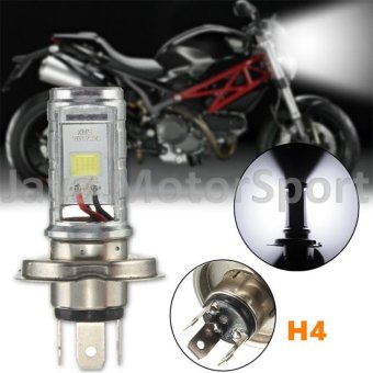 Universal - Lampu LED H4 Motorcycle Headlight COB LED Hi/Lo Beam 1200LM 6000K