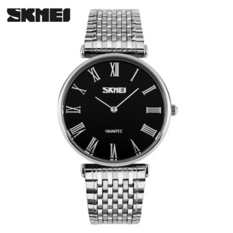 2017 NEW SKMEI china Brand Men woman lover's luxury Watches analog quartz watch 50M waterproof raman dial stainless steel band 9105 - intl