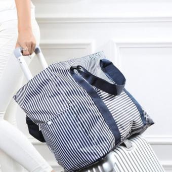 2016 Women Travel Bags Striped Large Capacity Travel Duffle Bag Men Luggage Waterproof Travel Handbag Folding Bag Bolsa Feminina - intl
