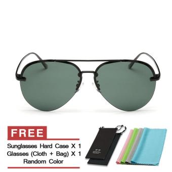 Sunglasses Polarized Men Mirror Sun Glasses GreenBlack Color Brand Design (Intl)