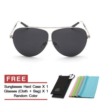 Women's Eyewear Sunglasses Women Aviator Sun Glasses Black Color Brand Design (Intl)