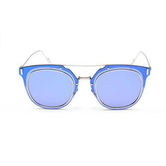JINQIANGUI Women's Eyewear Sunglasses Women Retro Cat Eye Sun Glasses Blue Color Brand Design - intl