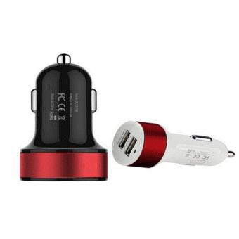 Dual Mini USB Car Charger for Smartphone and Tablet PC - SP011 - Black