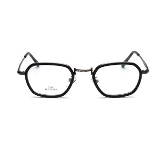 JINQIANGUI Glasses Frame Men Rectangle Plastic Eyewear Black Color Spectacle Frames for Nearsighted Glasses - intl