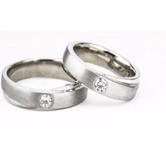 Couple cincin emas putih 14k AuAg