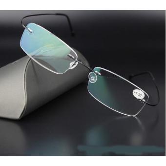 Titanium alloy Brand presbyopic glasses rimless Ultra light Spectacle frame men women reading glasses +2.50