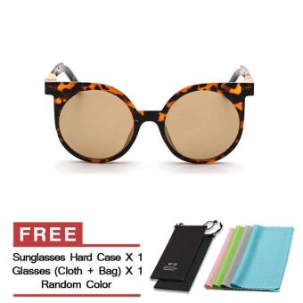 Women's Eyewear Sunglasses Women Retro Cat Eye Sun Glasses Leopard Color Brand Design (Intl)