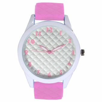 Generic - Fin 66-Jam tangan fashion wanita-tali rubber-pink