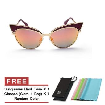 Women's Eyewear Sunglasses Women Cat Eye Sun Glasses Orange Color Brand Design - Intl