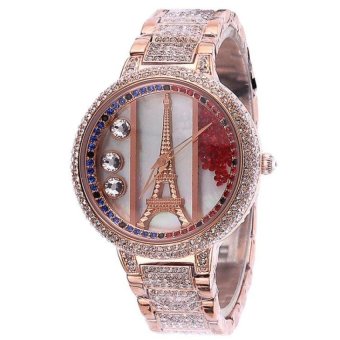 yeopor With Wei Na (Davena) elegant Star Diamond Dial Diamond WatchDial Rome steel table 60181F silver watch (Gold) - intl