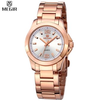 MEGIR Quartz Watch Watches Women Luxury Brand Couple Leather Strap Dress Wristwatch MS5006L - intl