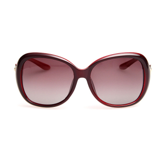 Sun Sunglasses Women Polarized Butterfly Sun Glasses Red Color Brand Design (Intl)