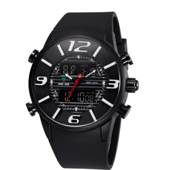 [100% Genuine]New Fashion WEIDE Men Watches Sport Men's Quartz Hour Clock Analog Digital LED Watch Sports Military Wrist Watch - intl