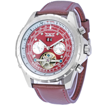 Jargar Men Mechanical Automatic Dress Watch with Gift Box JAG070M3S4 (Red)