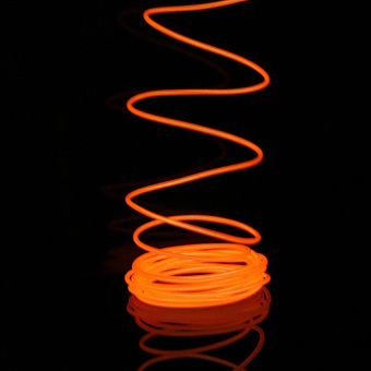 UJS 1pc EL Wire Rope Car Party Dance Decor Flexible Neon Light Glow with Controller (Orange)