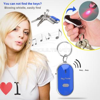 Ultimate Gantungan Kunci Siul Anti hilang/ Pencari / Keren / Otomatis Oval + LED / Key Finder GK-01 - Blue