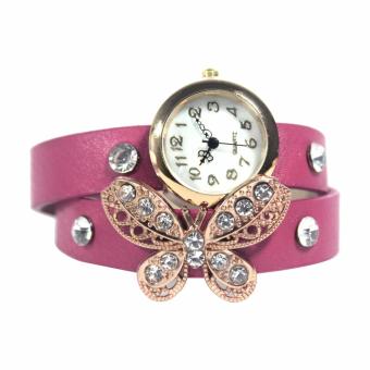 generic - Jam tangan fashion wanita analog - FIN-221A - dark pink